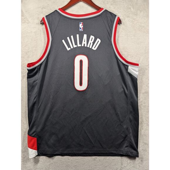 Portland Trail Blazers Damian Lillard #0 Basketball Jersey 0 Swingman NBA XXL 56 - Picture 7 of 8